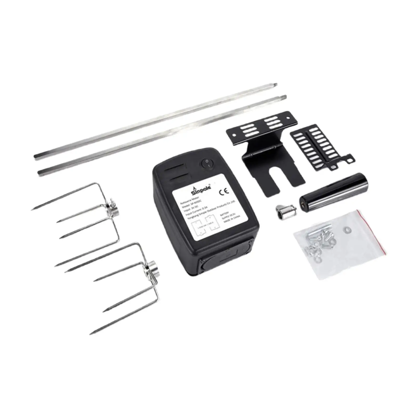 

Portable Rotisserie Kit with Motor Household Battery Powered for Outdoor Campfire Tools