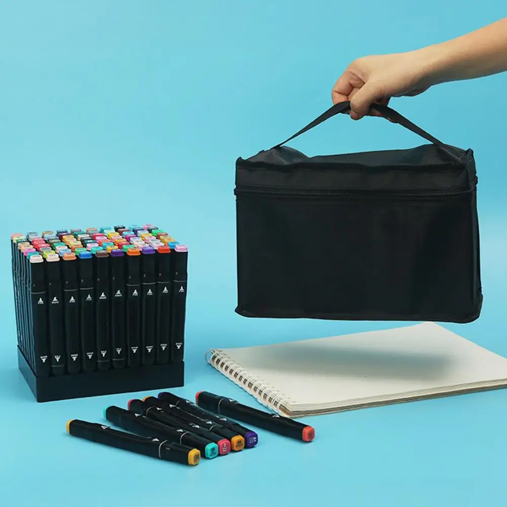 

80-цветные маркеры с двумя наконечниками, быстросохнущие художественные маркеры, набор для рисования и рисования, тонкие широкие ручки-кисти, промышленные маркеры для рисования