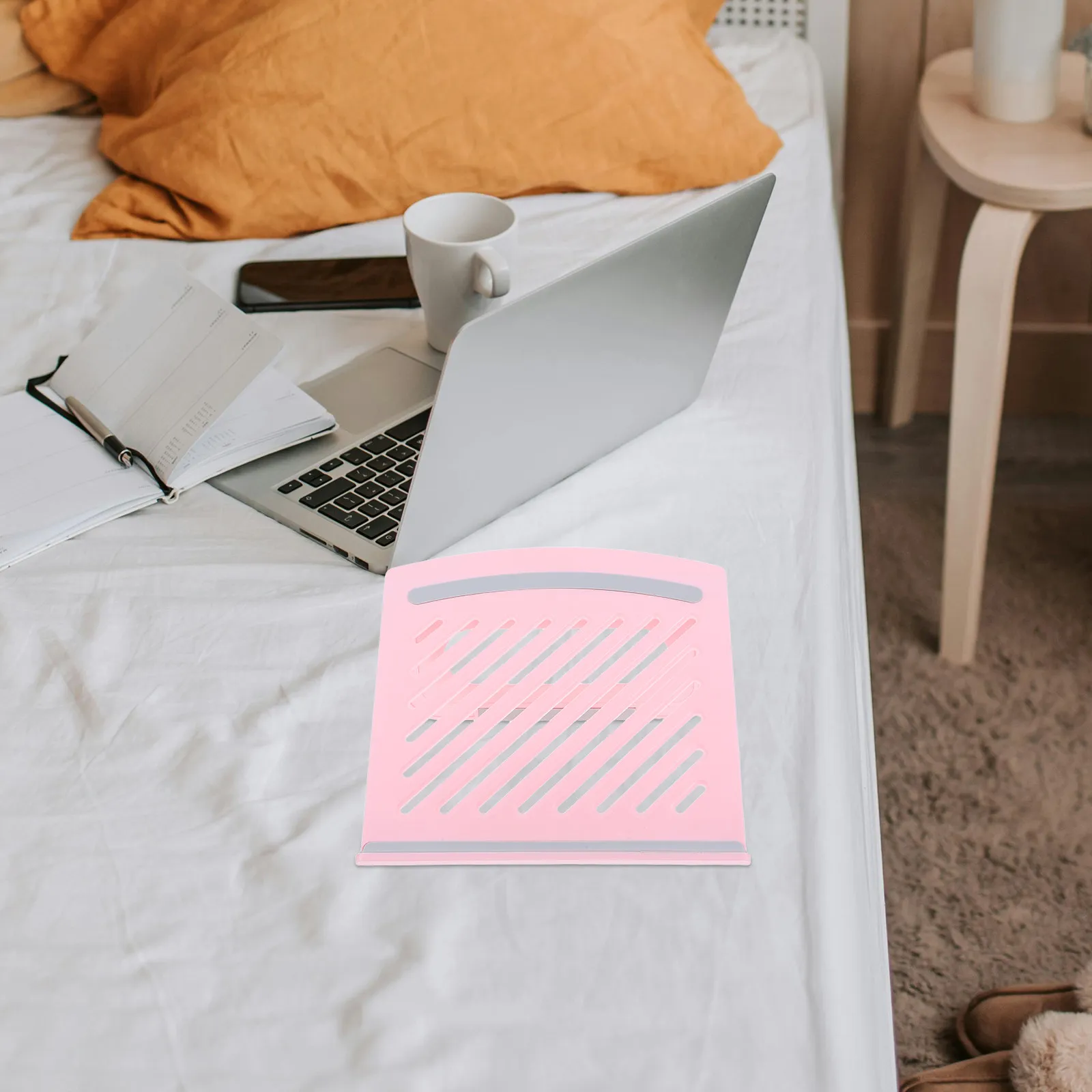 

Складная вентилируемая подставка для ноутбука с регулируемой высотой, эргономичная подставка-держатель с изменяемым углом наклона для дома, офиса, библиотеки, кофейни