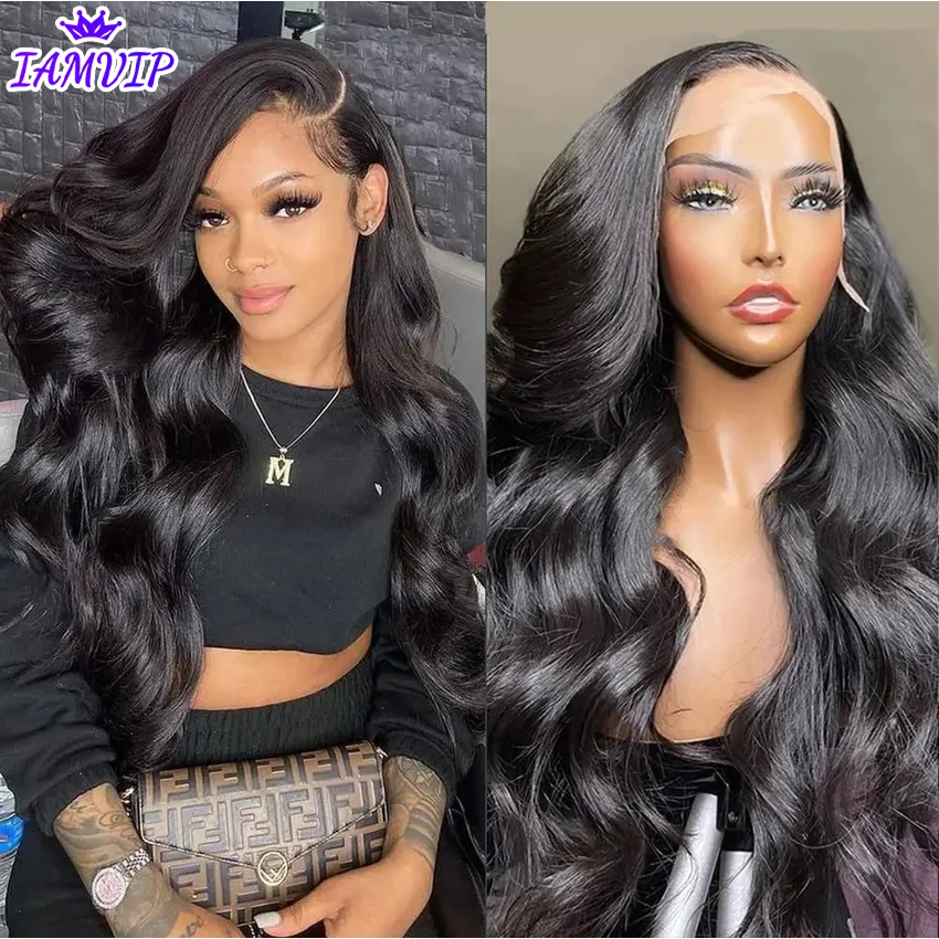 

40 Inch 250% 13x6 Hd Lace Frontal Wig For Women 13x4 4x4 Closure Human Hair Wig Body Wave Curly Remy Black Glueless Preplucked