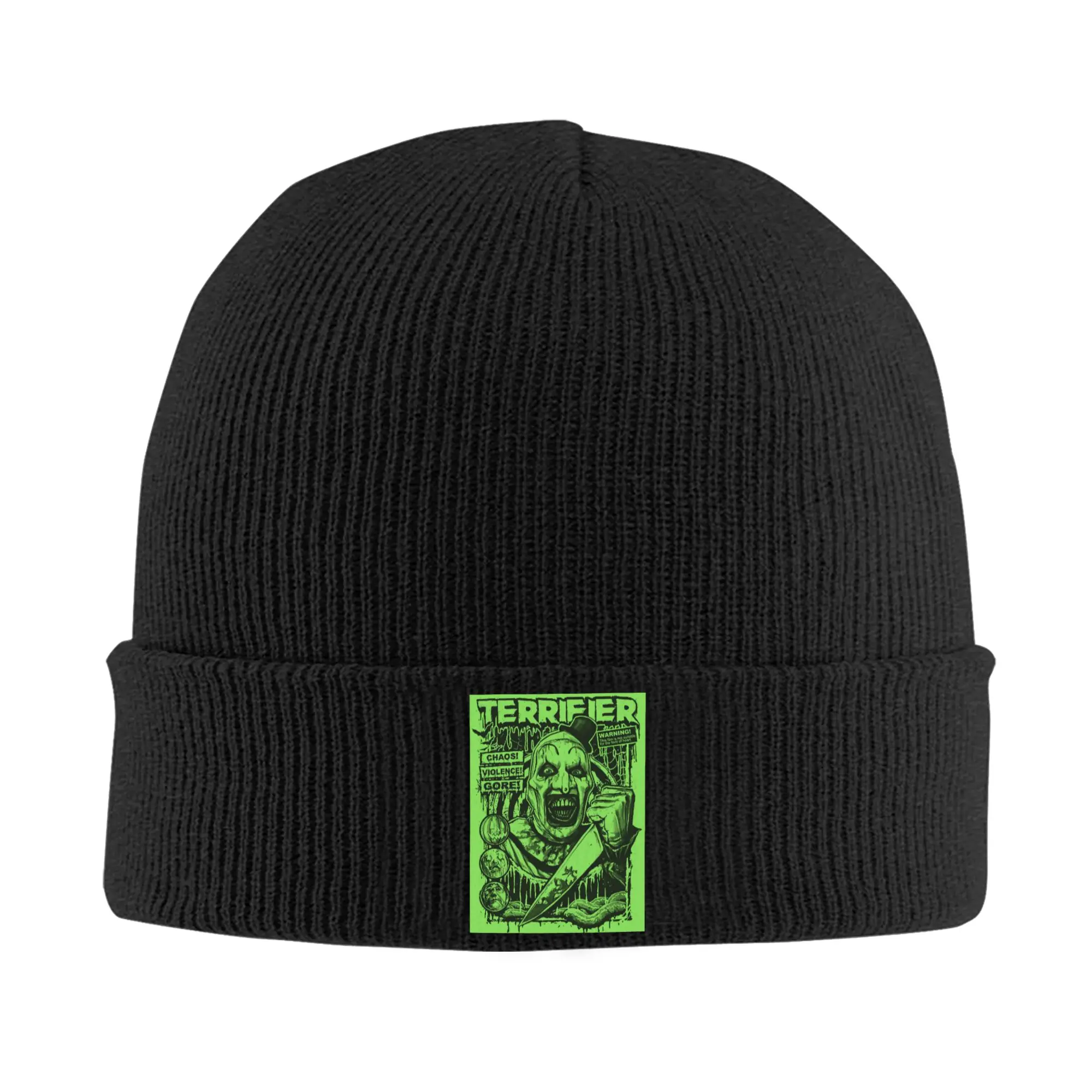 T-Terrifiers 3 Horror Movie Hoodies Halloween Beanie Cap Unisex Winter Warm Bonnet Femme Knit Hat Ski  Skullies Beanies Hats