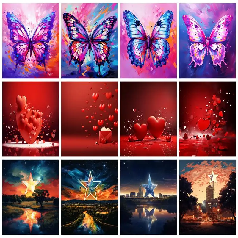 

RUOPOTY DIY 5D Diamond Painting Animal Butterfly Cross Stitch Kit Full Round/Square Embroidery Mosaic Art Rhinestone