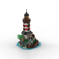 1144PCS Customized MOC Pirate Barracuda Bay Empire Lighthouse Model Building Blocks Technology Bricks DIY Assembly Kids Toy Gift