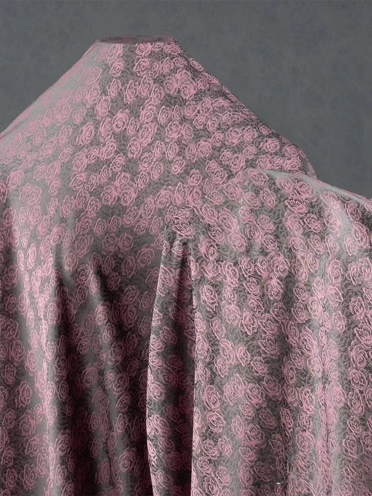 

Двойная цветная ацетатная жаккардовая ткань Little Rose для нового китайского платья Cheongsam, гладкая глянцевая одежда, ткань для шитья своими руками на метр