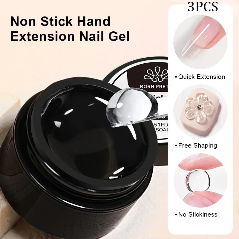 Nascido bonito 2 pçs/set15ml antiaderente extensão de mão gel unha polonês escultura flor arte do prego moldar sólido acrílico verniz gel