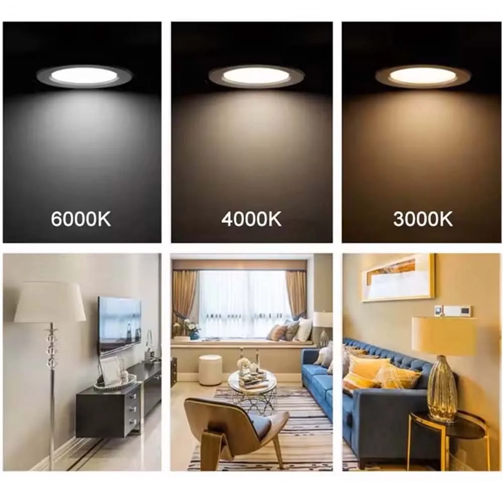 6 واط 12 واط 14 واط ضوء مجلس AC220V لا حاجة محرك الحرة الثريا الفتيل مصدر الضوء ضوء السقف أحادية اللون ثلاثة ألوان عدسة SMD2835