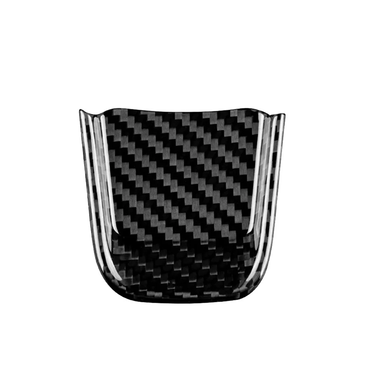 Real Hard Carbon Fiber Sticker for Fiat 500 Abarth 595 2020 2021 2022 2023 Car Steering Wheel Trim Accessories Black