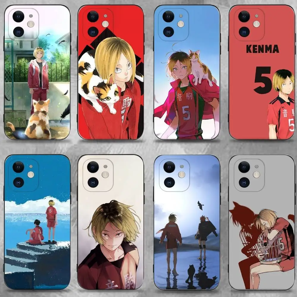 

Anime Kenma Kozume Phone Case For iPhone 16,15,14,13,12,11 Plus,Pro Max,XS,X,XR,SE,Mini,8,7,Soft Silicone Black Cover