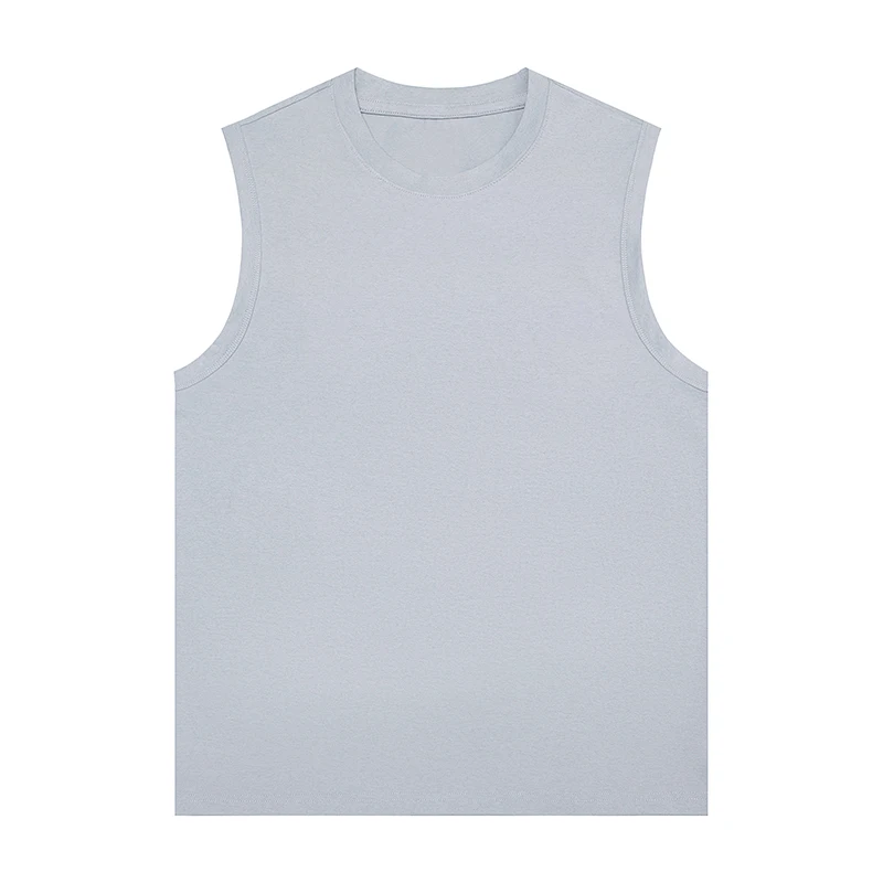 T Shirt for Man Antimicrobial Summer New Solid Color Sleeveless Workout Fitness Training Split Shoulder Breathable Activewear