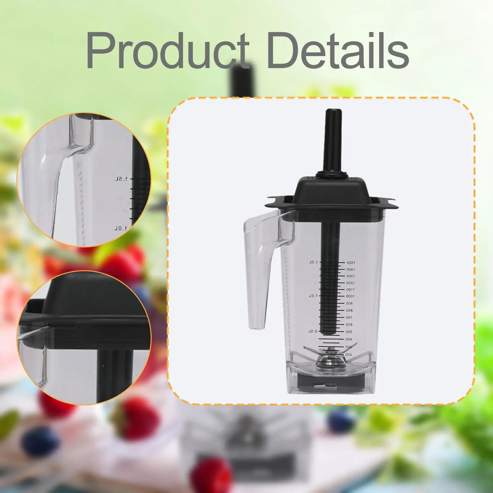 1.5L Blender Cup User Friendly Multifunctional Professional Gadget Sturdy Kitchen Tool Container Smoothie Maker Jar for TM-800