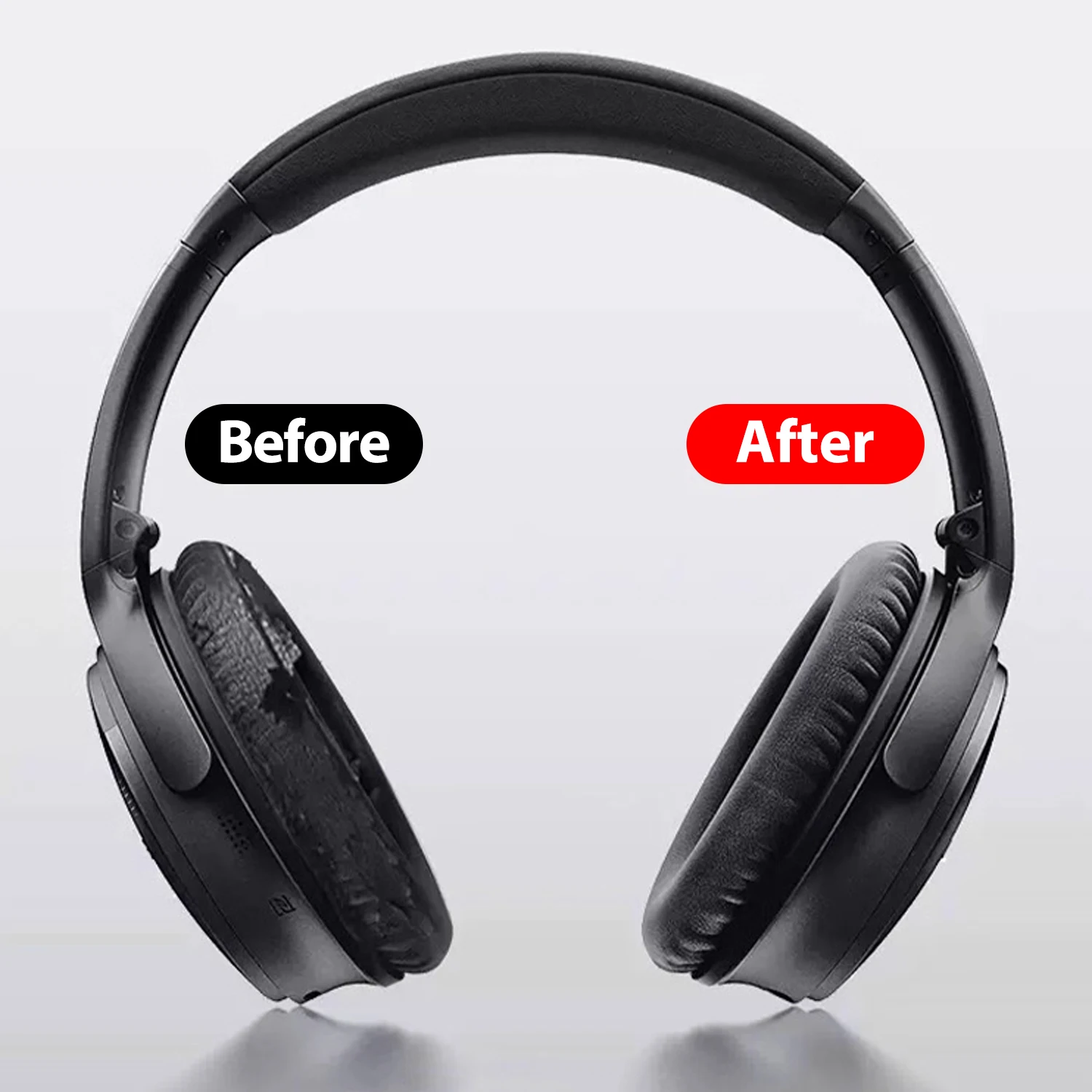 استبدال بطانة للأذن وسائد ل Bose QuietComfort QC45 QC35 QC25 QC15 QC2 AE2 سماعة ليونة الإسفنج البروتين وسادات الأذن الجلدية #4