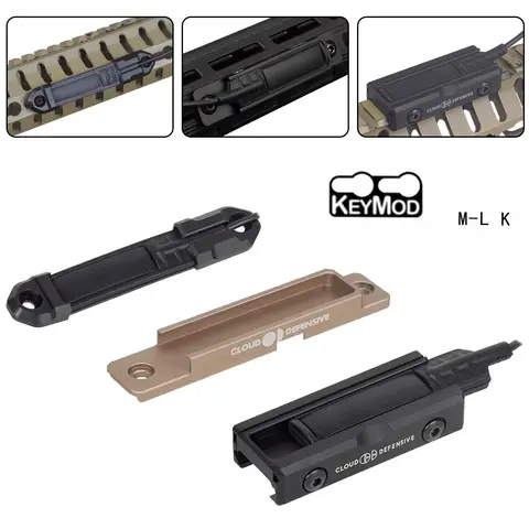 Surefire M300 M600 Scout Light Remote Tape Pressure Pad Switch For SF M600B Flashlight Fit M-LK Keymod 20mm Rail Mount Plate