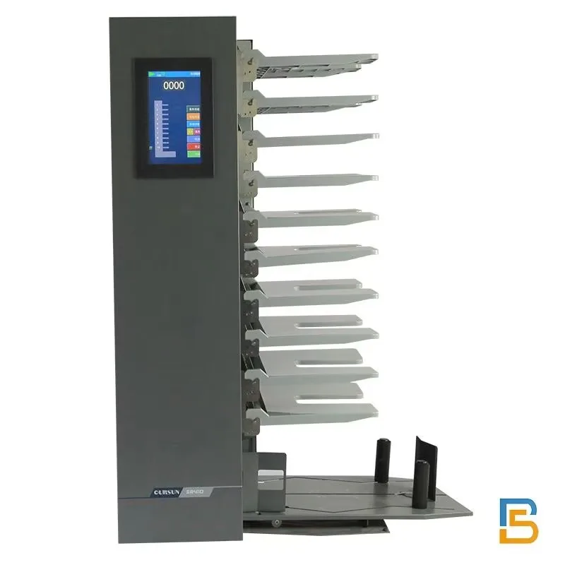 2025Full Automatic 10 Tray Touch Screen Duplo Paper Collator Machine