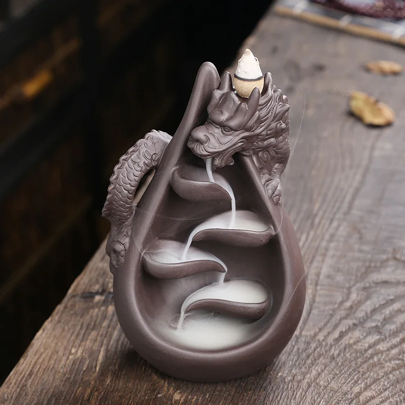 

1pc, Dragon Incense Burner, Waterfall Backflow Incense Holder, Aromatherapy Ornament Home Decor Creative Gifts Without Incense