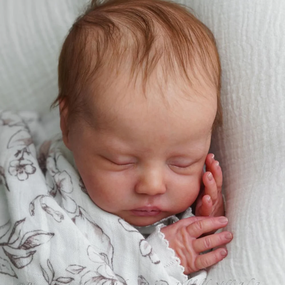 18 Inch Painted Reborn Doll Kit Delilah With Painted Hair and Cloth Body Unassembled Handmade Doll Parts DIY