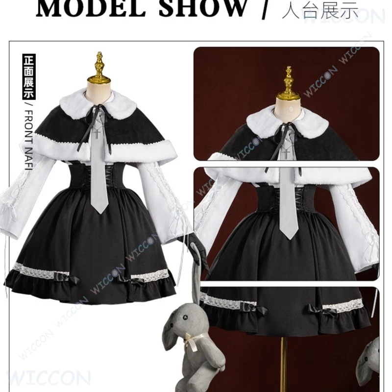 Anime ‌ ‌ ‌ ‌ ‌ ‌ ‌ ‌ ‌ ‌ Y osu aoSora Kasugano Sora disfraz de Cosplay de invierno vestido gótico de doble cola falda a cuadros de manga larga blanca ‌