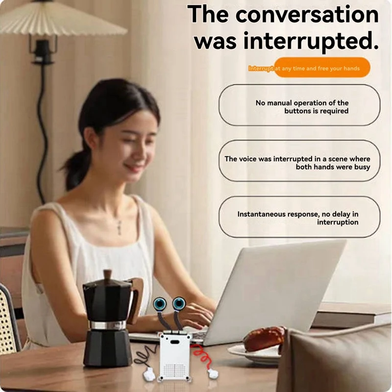 

Ai Movement Box Wi-Fi AI Box Игрушечное распознавание голоса + технология rozmówAI 1,28-дюймовый двойной экран для DIY AI Doll-ELEC