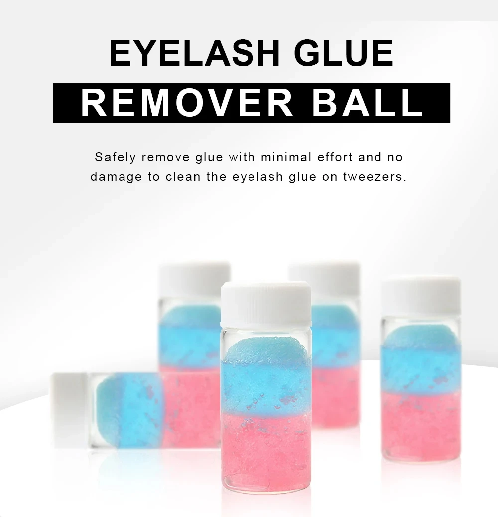 1/5/10PCS Wimpers Pincet Cleaner Wimper Extension Pincet Schoonmaken Tool Met Lijm Remover Vloeibare Spons bal Reinigingslijm