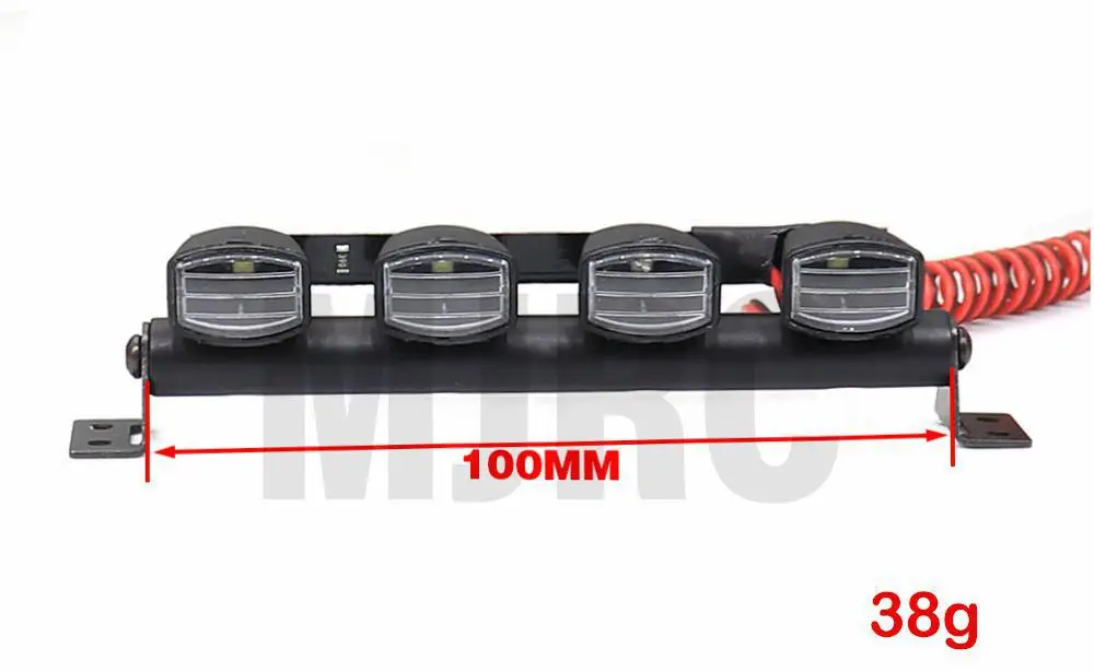 1 szt. Pasek świetlny lampa dachowa LED do samochodu RC dla 1/10 zdalnie sterowany samochód gąsienicowy TRX-4 SCX10 90046 Recat MST