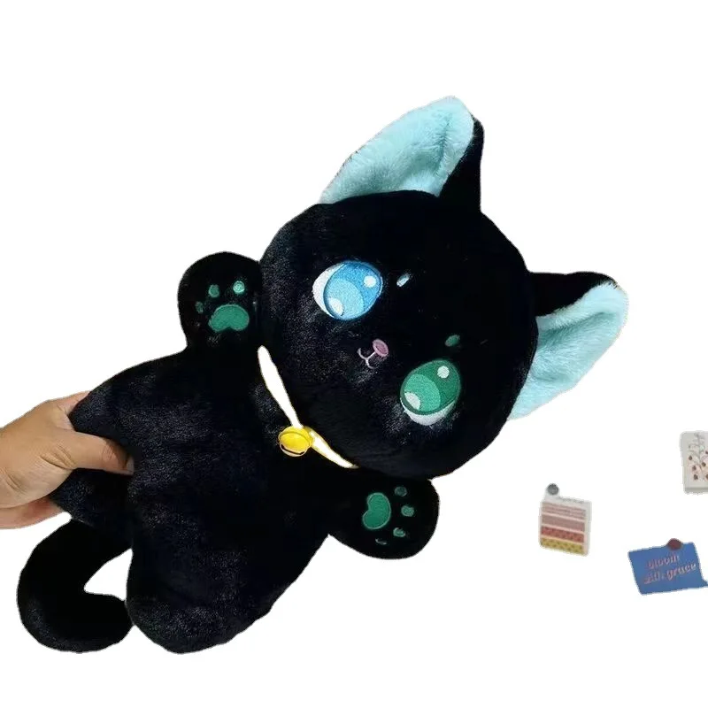 25cm Black and White Cat Plush Toy Grab Stuffed Animal Patung Dolls Children's Toys Gifts Gift Toys Pop It