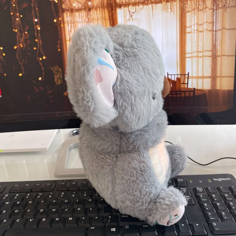 25cm New Soothing Koala Calming Anxiety Relief Breathing Koala Bear Toy Sleep Buddy Plush Doll With Lights