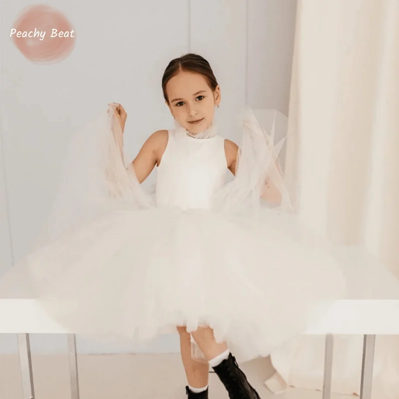 

Baby Girl Princess Tutu Dress Infant Toddler Child Sleeveless Mesh Tulle Vestido Party Wedding Ceremomy Baby Clothes 2-12Y
