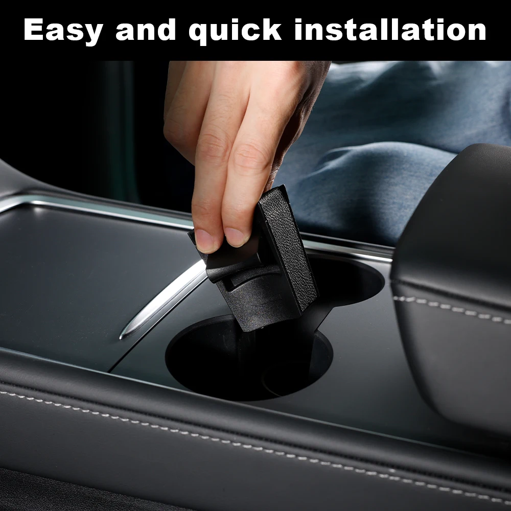 テスラモデル3,2021-2023, 2024用の中央制御水カップスロット,固定ドリンクホルダー,車のインテリアアクセサリー