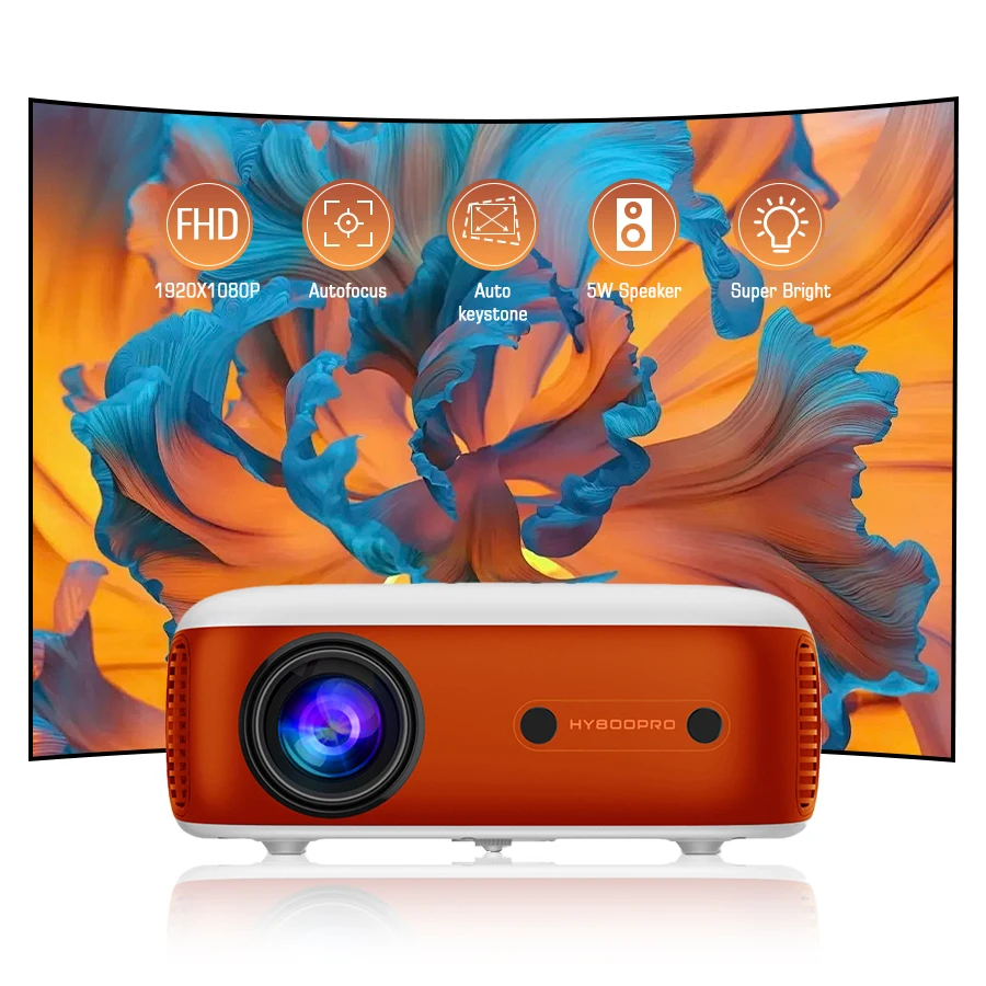 Factory Original Portable Projector 4K WIFI Outdoors Mini Home Theater HD Android 11 Projector LCD 800PROSmart Tv LED Projectors