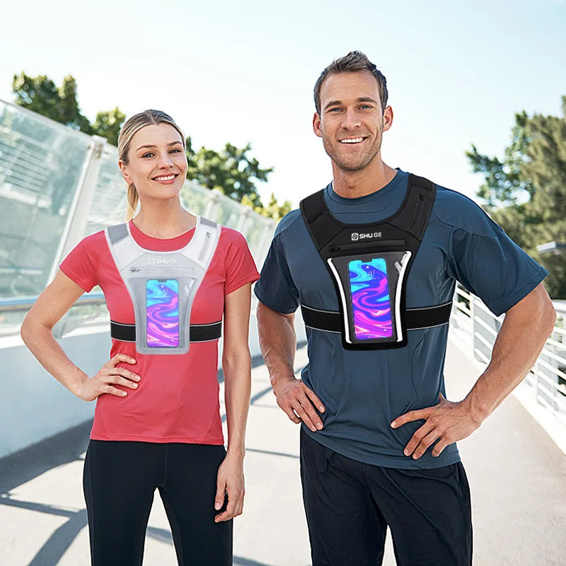Multi functional sports backpack, outdoor running phone bag, men's and women's fitness close fitting portable small bags