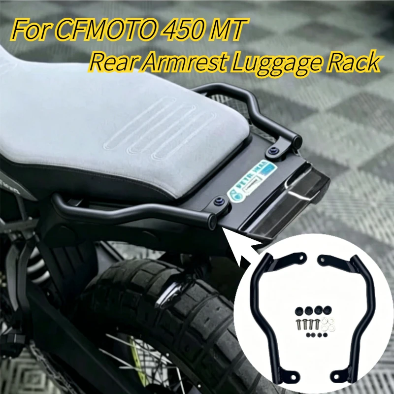 

Fit For CFMOTO 450MT 450 MT Motorcycle Accessories Luggage Rack Rear Armrest Passenger Rear Seat Grab Bar Handles Seat Kit