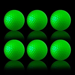 Balles de Golf réutilisables, 6 pièces, lumineuses et durables, sans LED à l'intérieur, rechargeables par la lumière du soleil et la lampe de poche