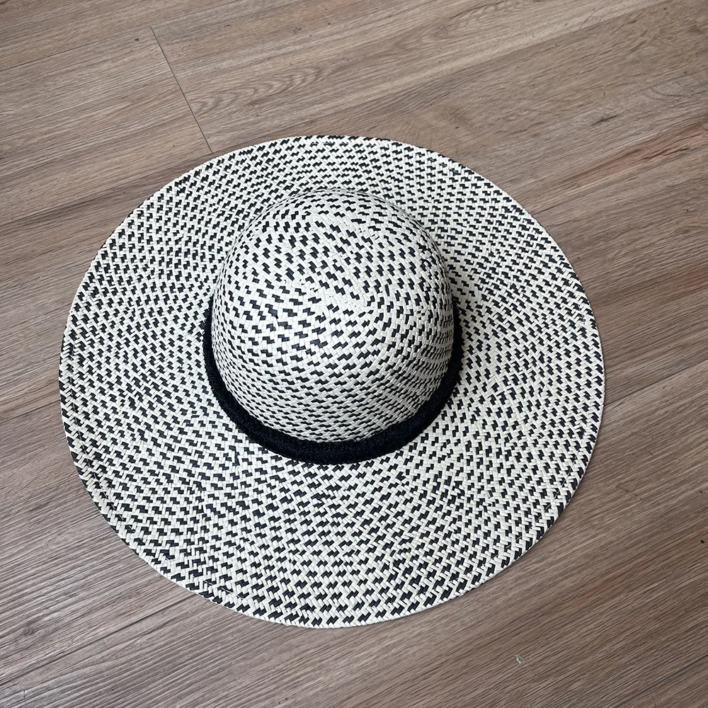 chapeau-dome-en-paille-naturelle-fait-main-casquette-de-plage-pour-femme-protection-solaire-decontractee-pour-l'ete