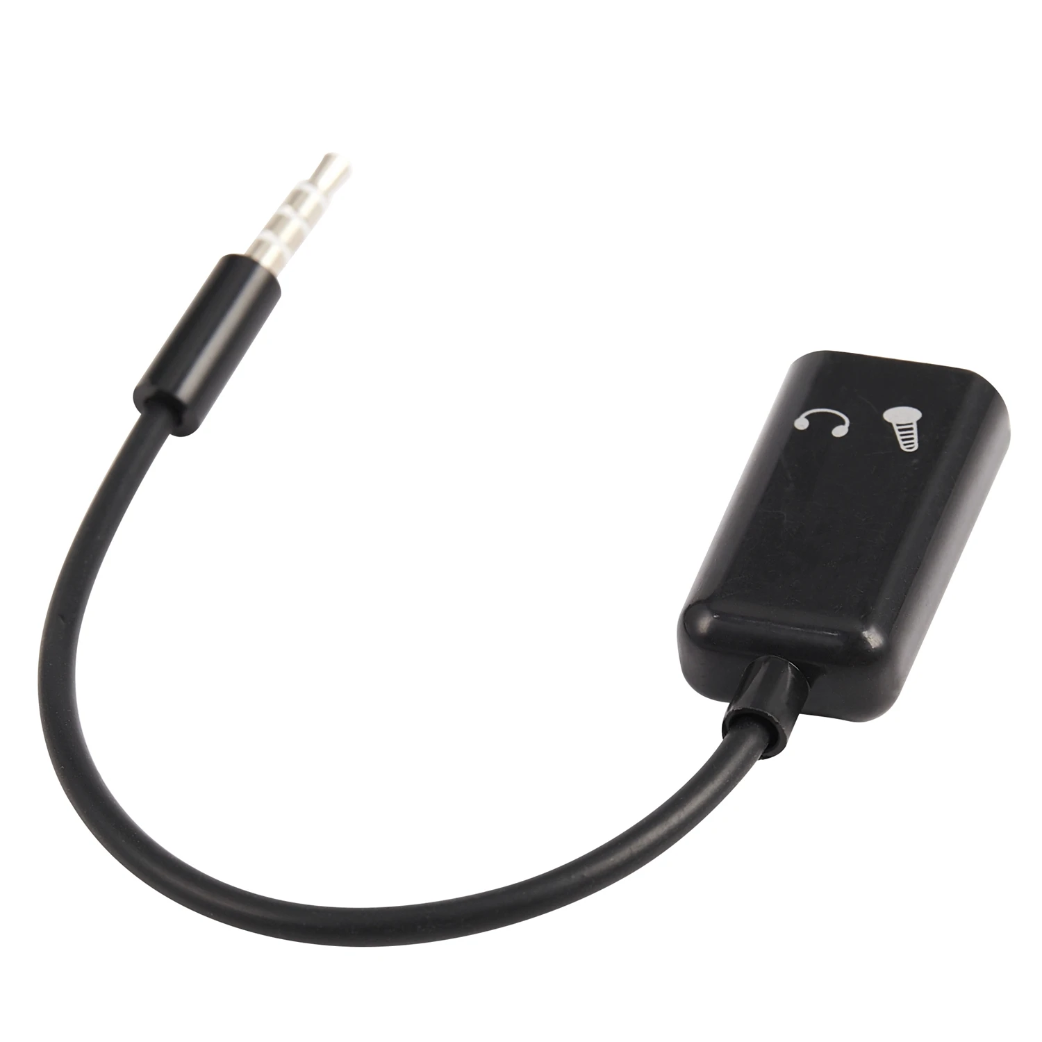 3.5mm Stereo Audio Splitter Male to Headphone Headset + Microphone Adapter couples turn wiring harness connector