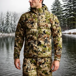 Men's Fall Winter Keven light camouflage hunting down jacket