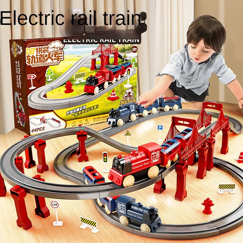 

High Speed Electric Bullet Train Model with Track - RC Cars for Boys - Simulation Puzzle Birthday Gift for Children