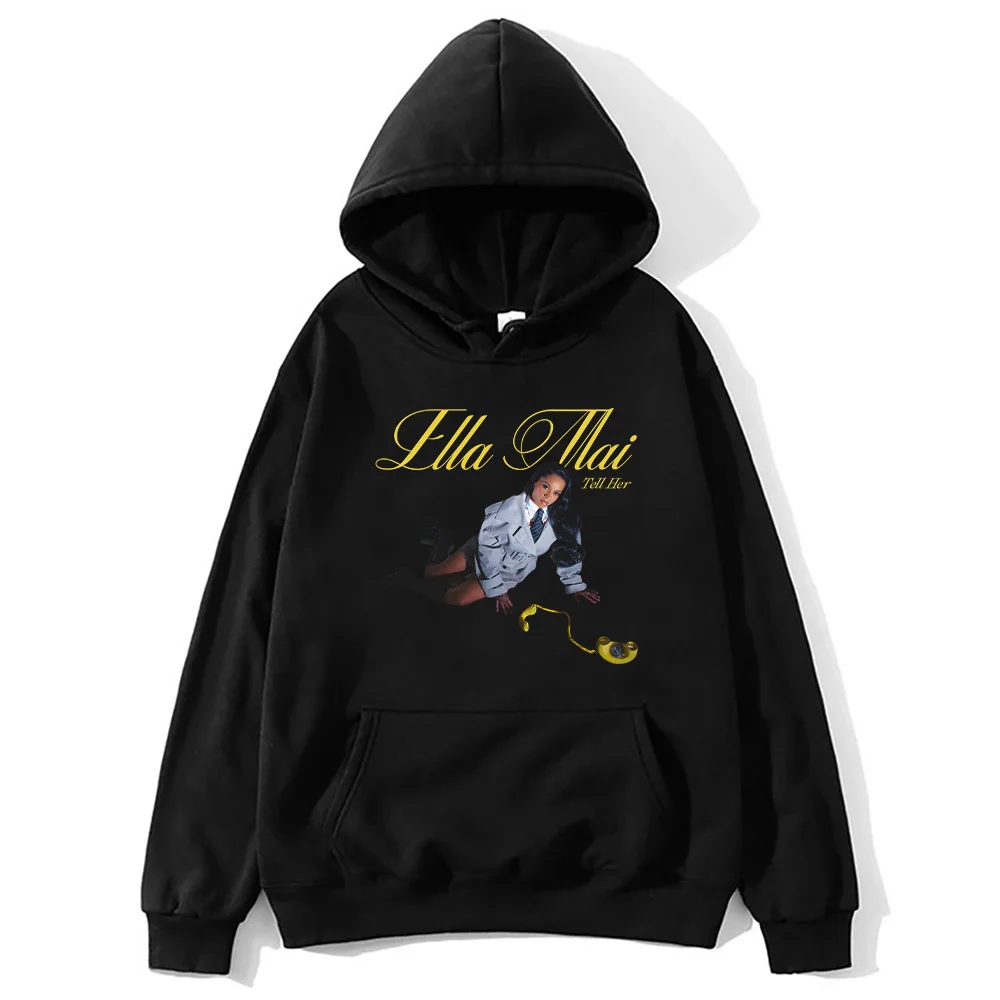 

Ella Mai Aesthetic Hoodie Ella Mai Tell Her Music Graphic Clothes Unisex Fashion Long Sleeve Pullover High Street Oversize Hoody