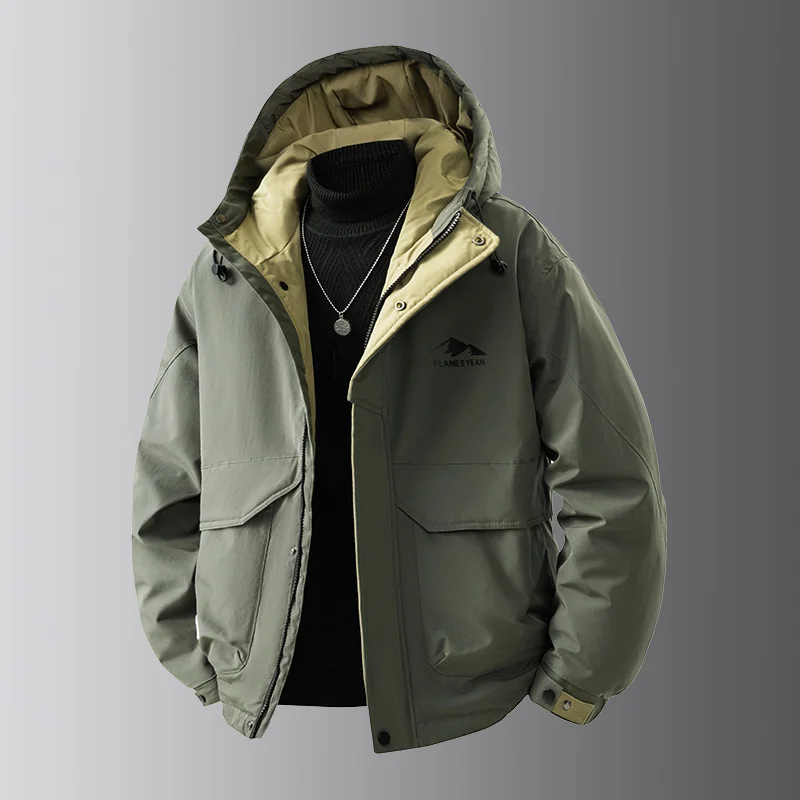 

Осенне-зимняя модная красивая высококачественная толстая теплая спортивная куртка для бега, удобное и дышащее мужское модное пальто