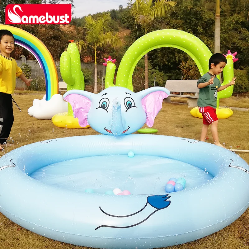 

Camebust Spray Mat Pool Wave Children's Water Mat Outdoor Lawn Garden Sprinkler Water Mat Animal Inflatable Pool Game Toy