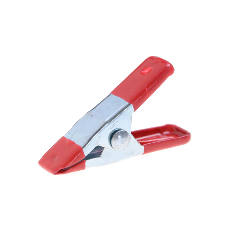 10 قطعة 2 "ميني المعادن الثقيلة الربيع المشابك التمساح كليب الأحمر البلاستيك نصائح أداة كليب حامل قبضة