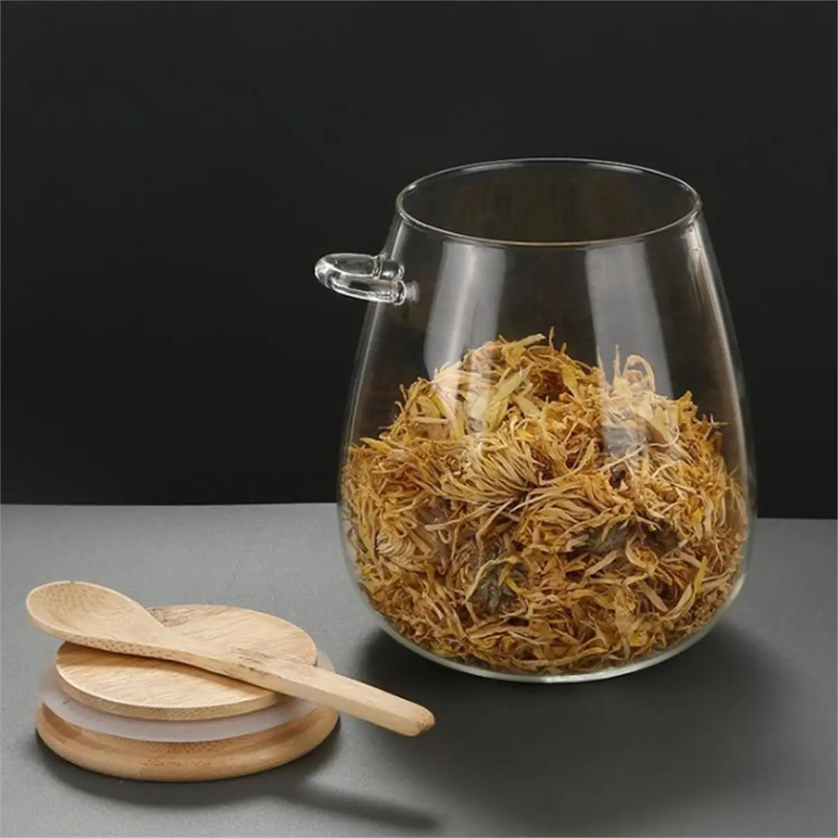 New Hermetic Containers for Food Storage Pots Glass Jar with Lid Sealed Container Sugar Tea Cans