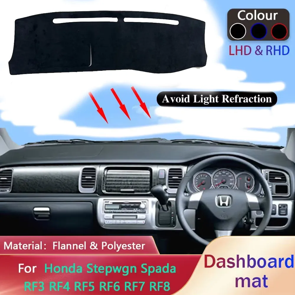 

Накладка на приборную панель для Honda Stepwgn Spada RF3 RF4 RF5 RF6 RF7 RF8 2002 ~ 2005 Противоскользящий коврик Солнцезащитный козырек Dashmat Чехол Ковер Аксессуары