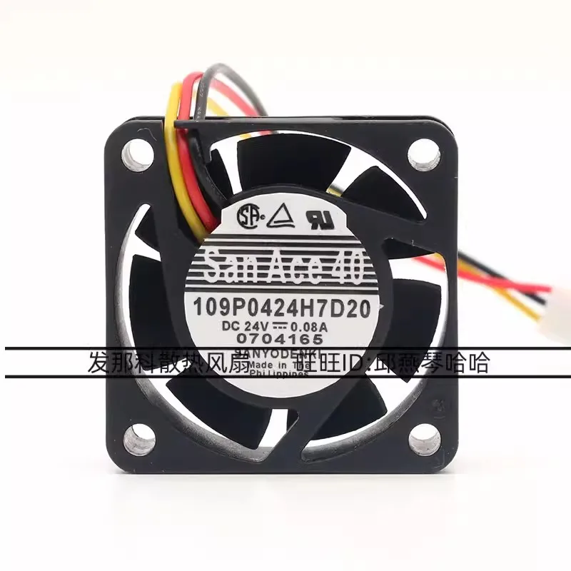 New Fan for SanAce40 Sanyo 109P0424H7D01 109P0424H7D03 109P0424H7D04 109P0424H7D05 109P0424H7D08/20 4CM 24V 0.08A Fanuc Fan