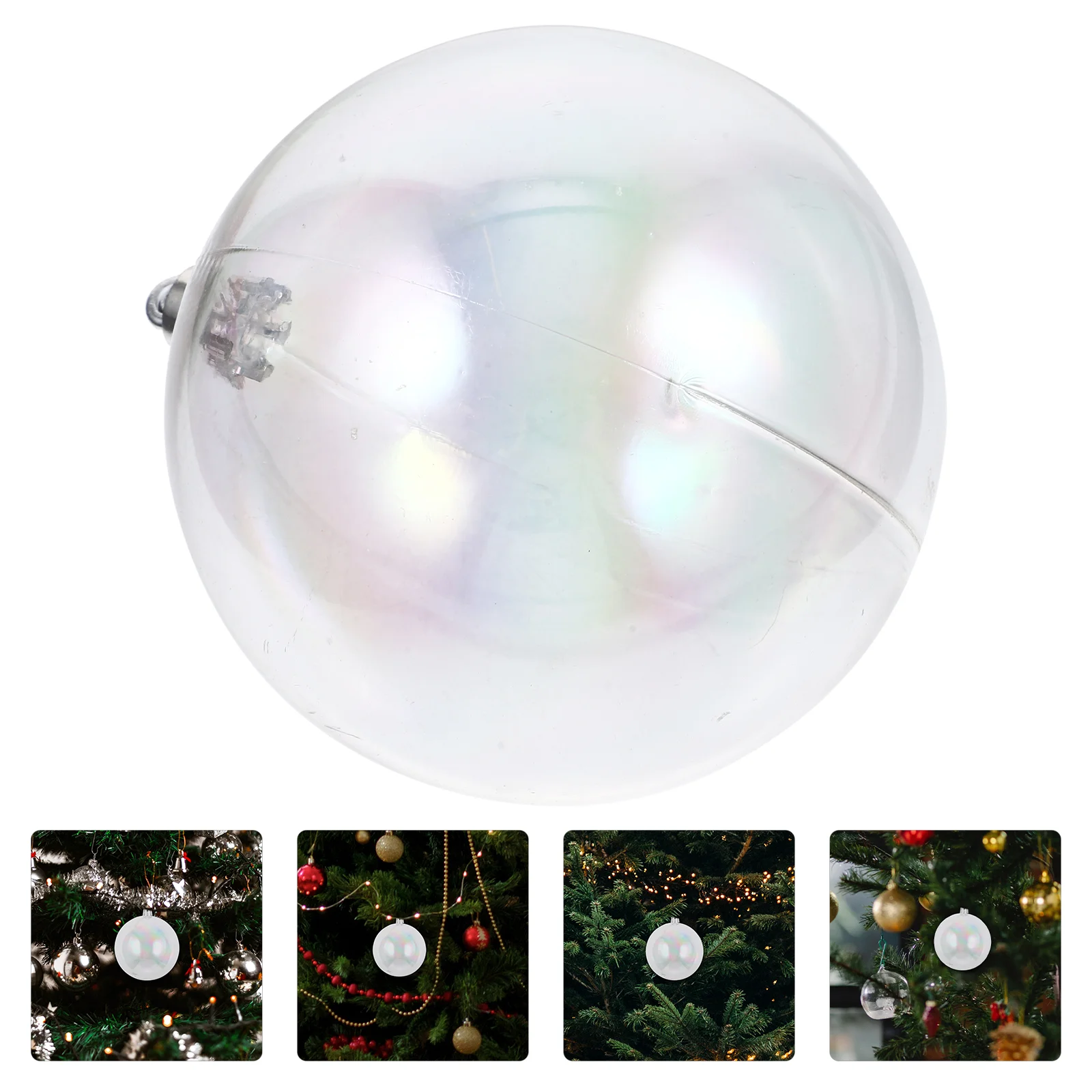 

6 Pcs Christmas Bubble Colorful Ball Transparent Decoration Pendant Booze Balls Candy Garland Plant Decorations Lights