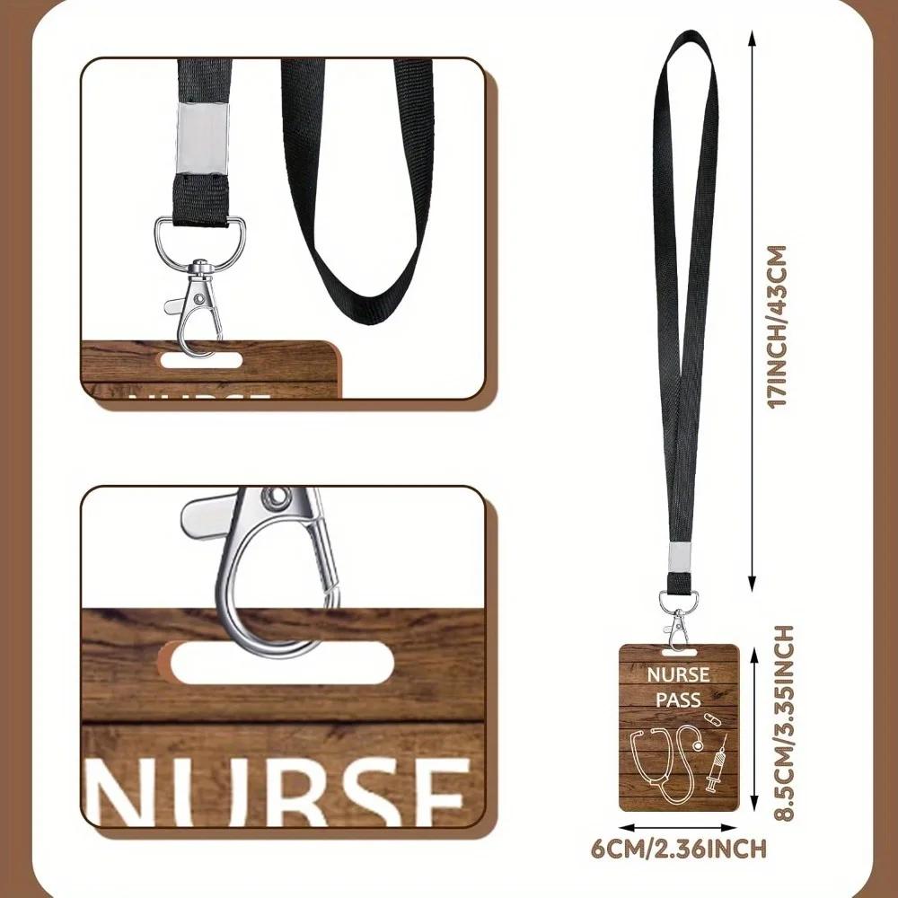 6 Sets Hall Pass Lanyards, Restroom Library Office Nurse Station School Passes, Teacher Supply Gift view 2
