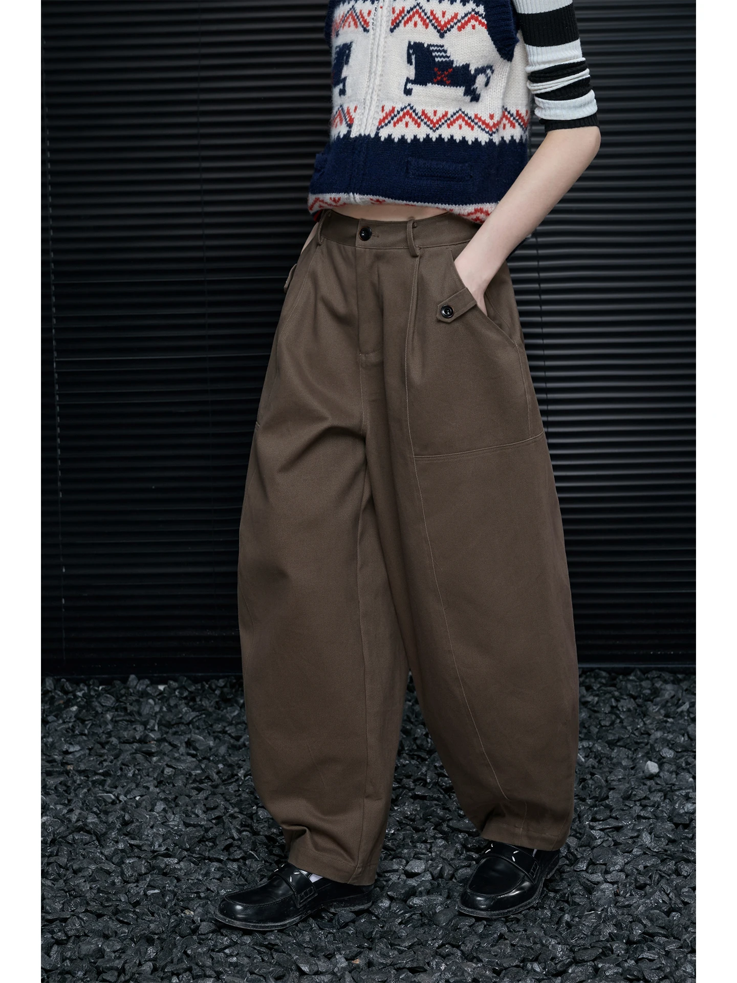 

Pure Cotton Wide Leg Casual Pants Women's Spring 2026 New Sle Balloon Pants Lazy Sle High Waist Loose Fit Street Sle
