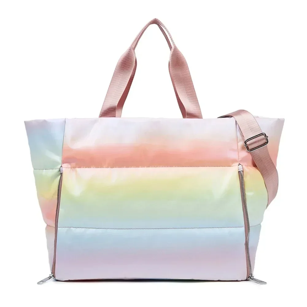 

Высококачественная нейлоновая женская спортивная сумка, водонепроницаемая спортивная сумка большой емкости, мягкая разделительная сумка для влажной и сухой уборки, унисекс