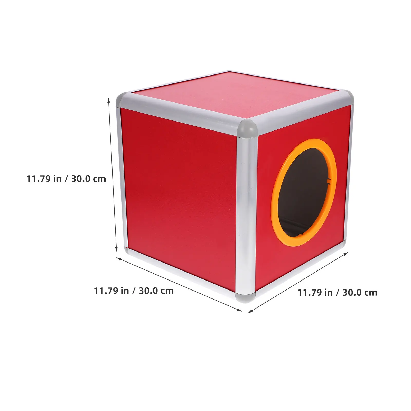 Wooden Raffle Box with Aluminum Alloy Edge Suggestion Box Raffle Ticket Container Fundraising Voting Classroom Mailbox