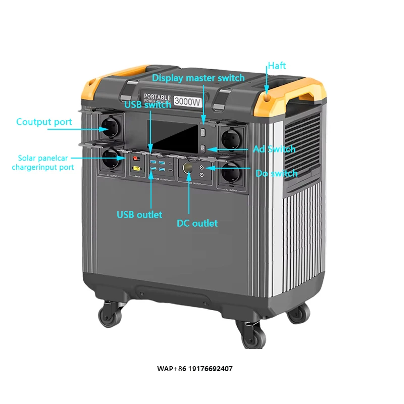 5000W Portable Power Station 220V Solar Generator for Camping Automotive & Car Manufactured Battery Sale