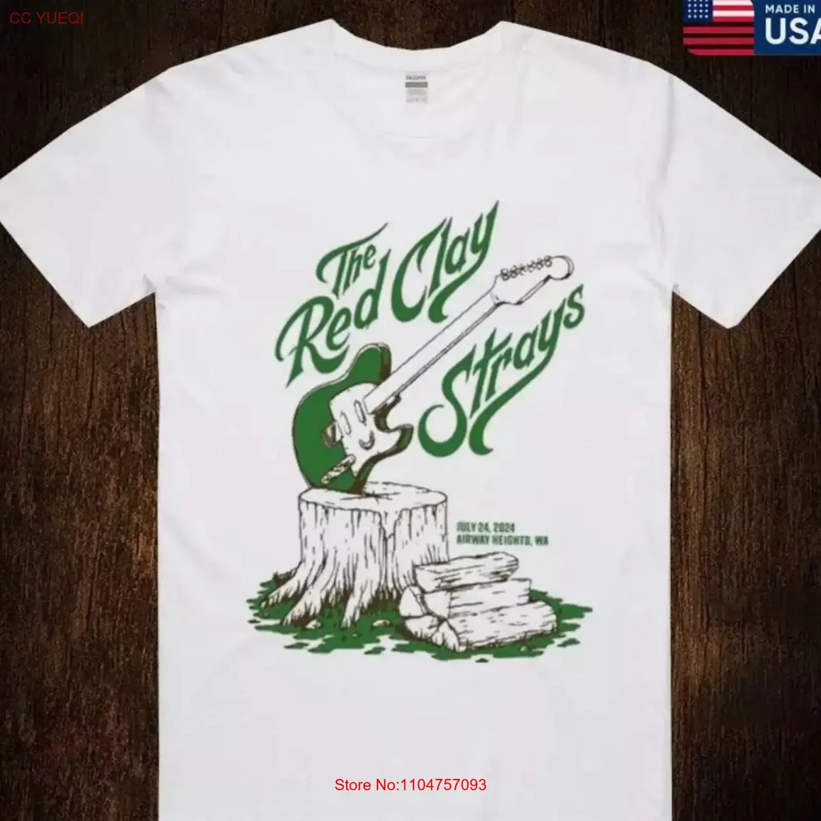 The Red Clay Strays July 24 2024 Airway Heights WA T Shirt S 5XL vintage Washed Unisex Breathable Slightly
