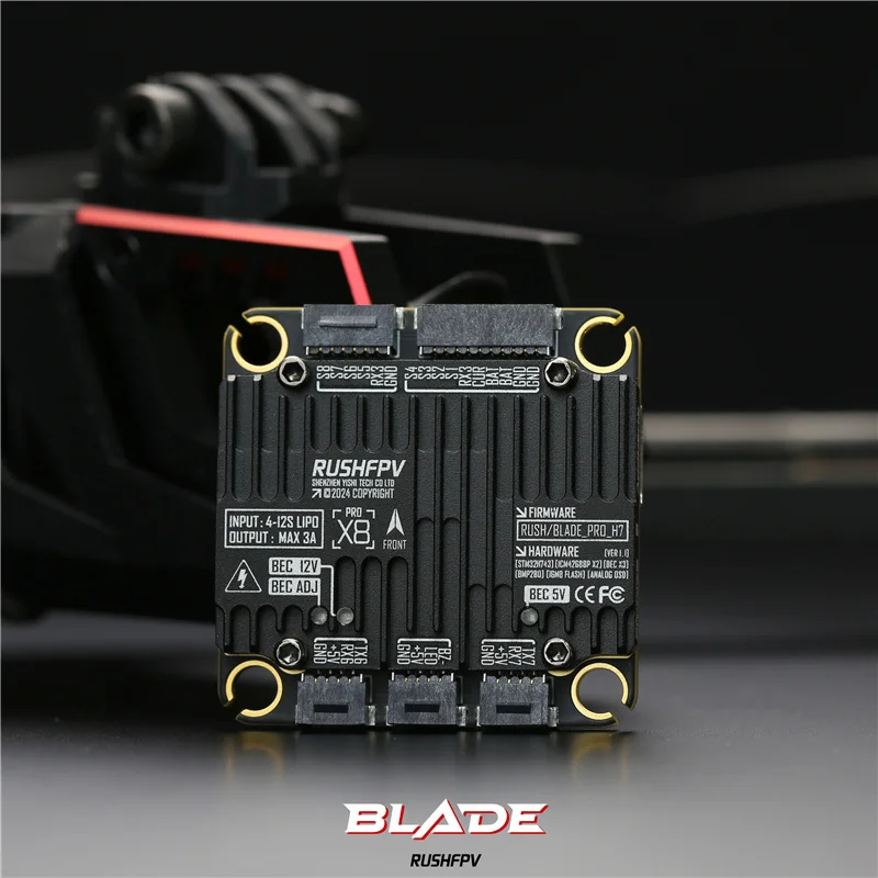 

Контроллер полета RUSHFPV BLADE H7 PRO Встроенный алюминиевый корпус с ЧПУ 4-12S LiPo 30x30 мм